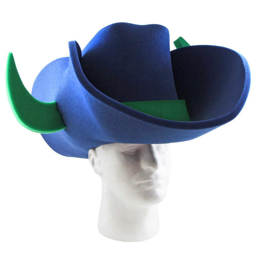 Cowboy Hat with Bull Horns | Western Novelty Costume Headwear