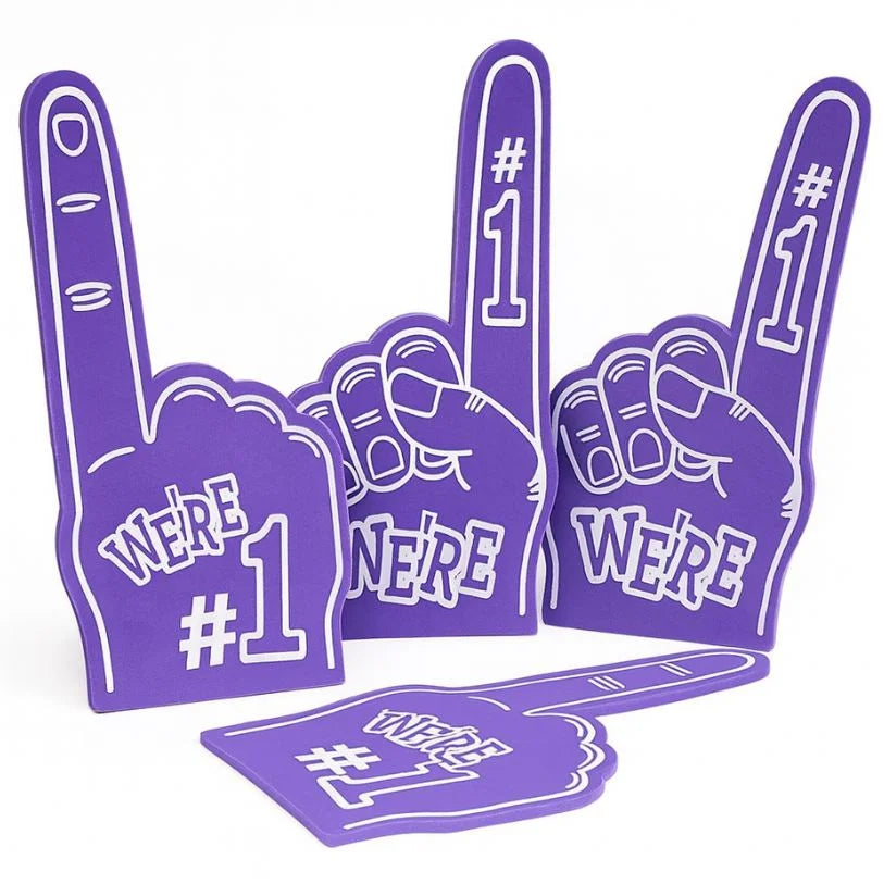 Custom Print Foam Fingers - Novelty Cheer Accessory for Adults & Kids Sports Events