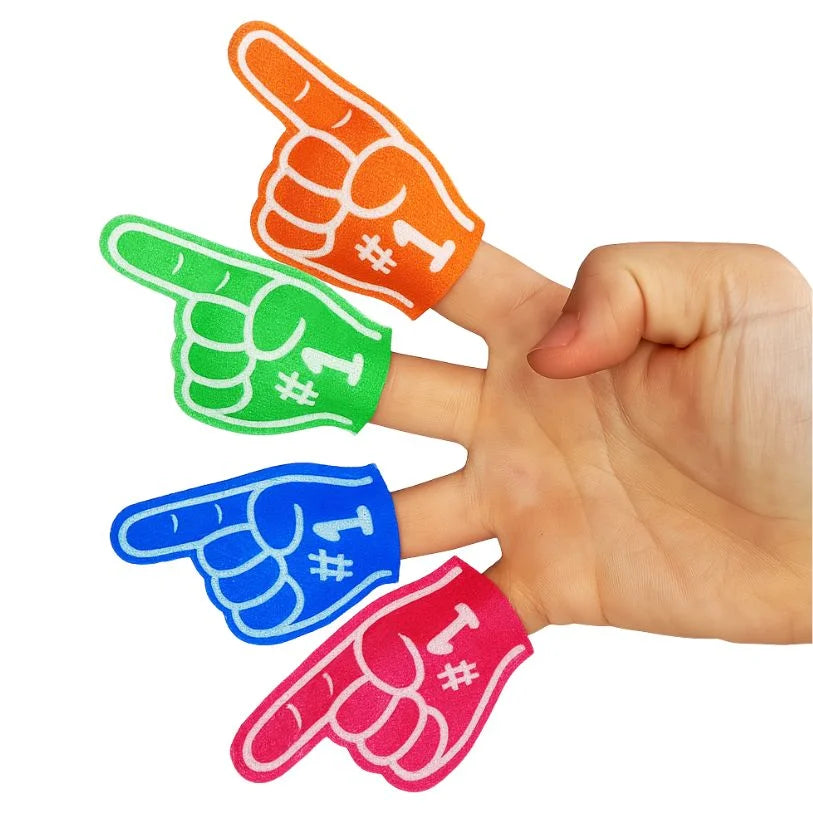 Custom Print Foam Fingers - Novelty Cheer Accessory for Adults & Kids Sports Events