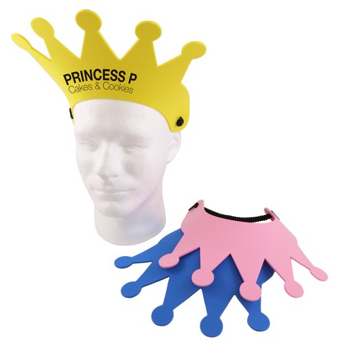 Adjustable EVA Foam Tiara | Custom Imprint Royal Crown for Promotions