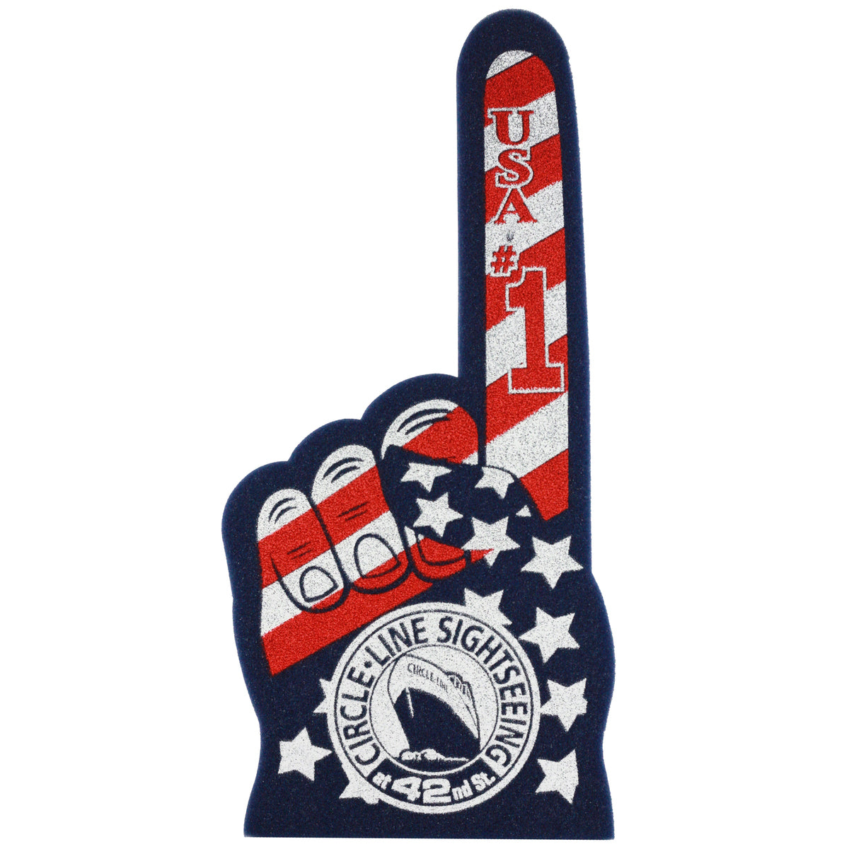 18" USA #1 Foam Hand 18 Inch Sports Cheer Fan Finger Gloves Cheer Foam Fingers for Cheerleading Props Hand Finger Gloves Made Extruding Modeling