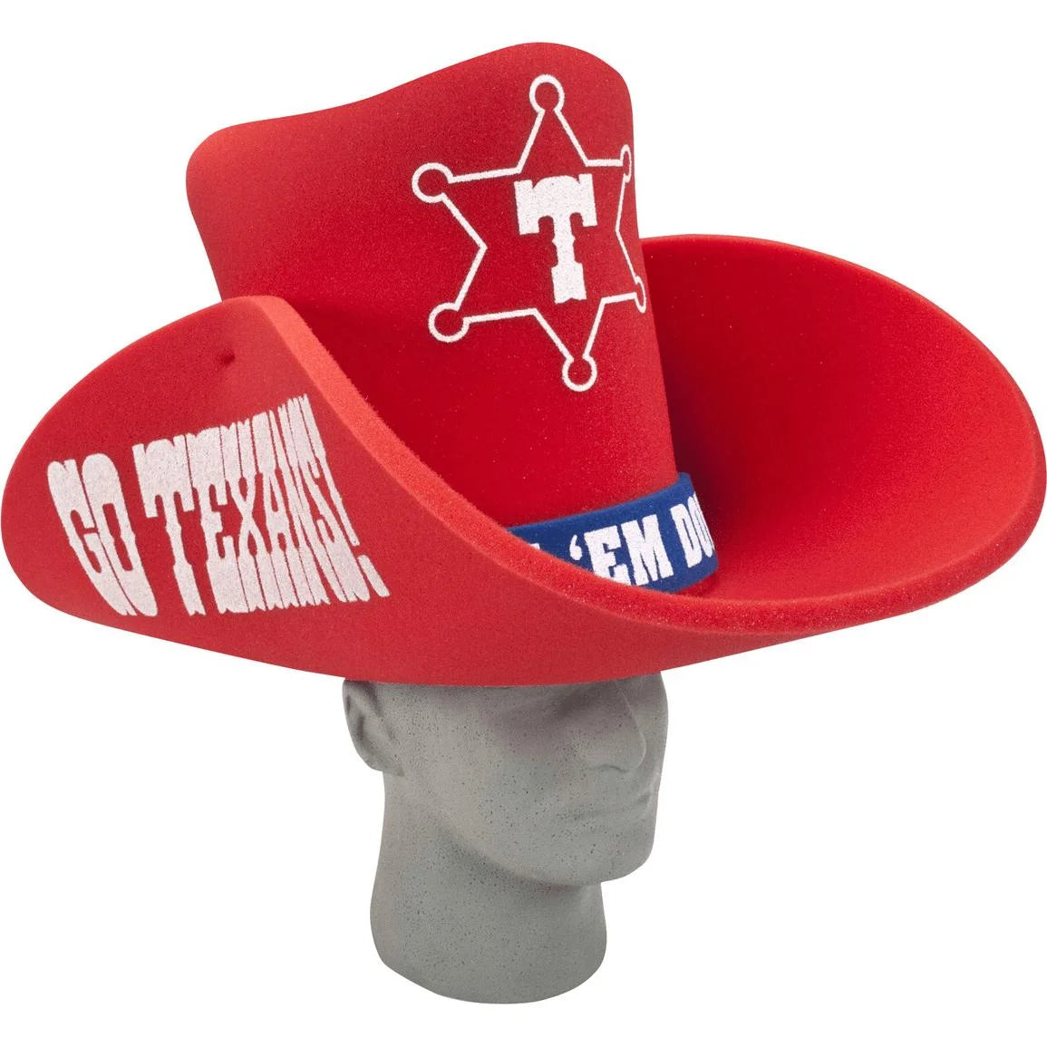 Custom Print Foam Cowboy Hats - Eye-Catching Western Style Dress-Up Prop for Country Gatherings