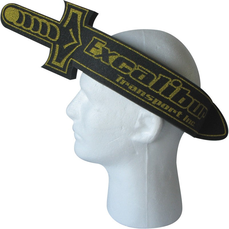 Custom Print Medieval Foam Sword Hat - Retro Cosplay Fan Dress-Up Prop for Events