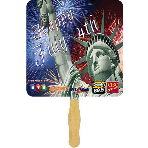 Logo Square Sandwiched Fans Full Color Logo